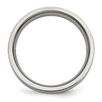 Titanium Polished 1/4ct tw. Diamond 6mm Band