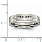 Titanium Polished 1/4ct tw. Diamond 6mm Band