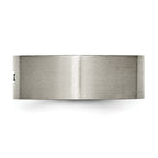 Chisel Titanium Brushed 1/15 Carat Diamond Cross 8mm Flat Band