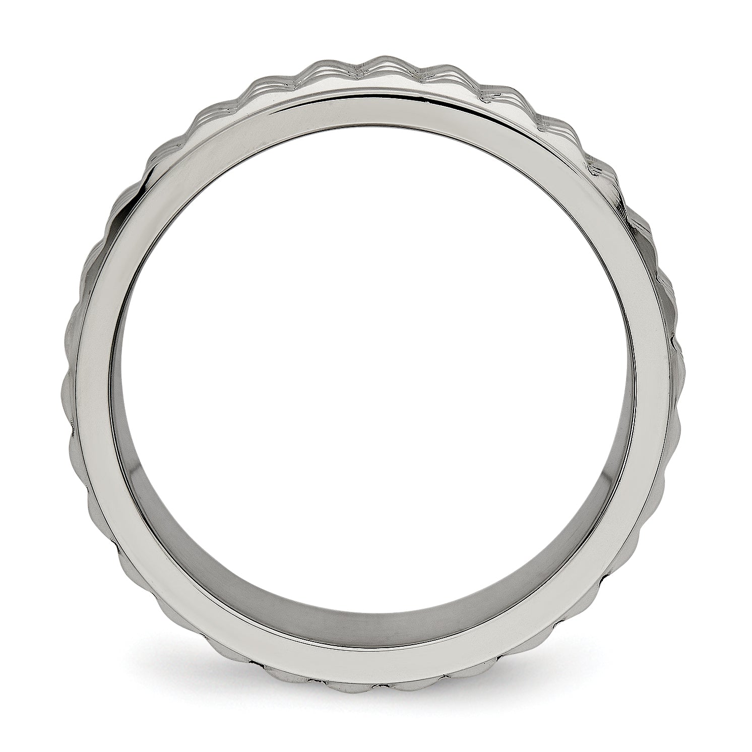 Studded Wedding Band in Titanium, 8mm Secondary image