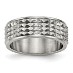 Chisel Titanium Polished 8mm Studded Band