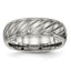 Chisel Titanium Brushed and Polished 7mm Grooved Band