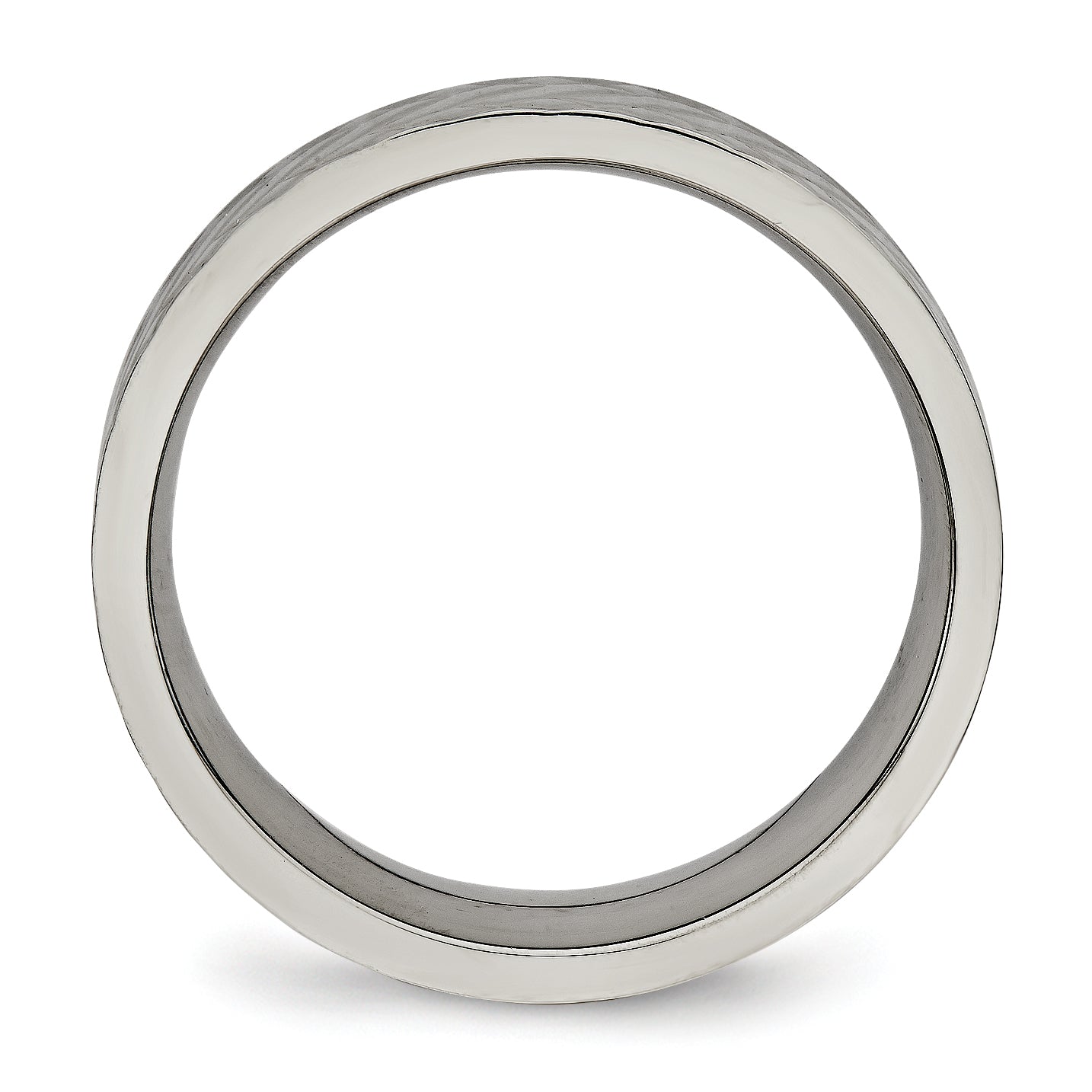 Titanium Polished and Textured 6mm Band Main image
