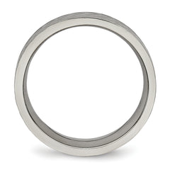 Titanium Polished and Textured 6mm Band