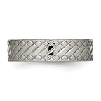 Titanium Polished and Textured 6mm Band