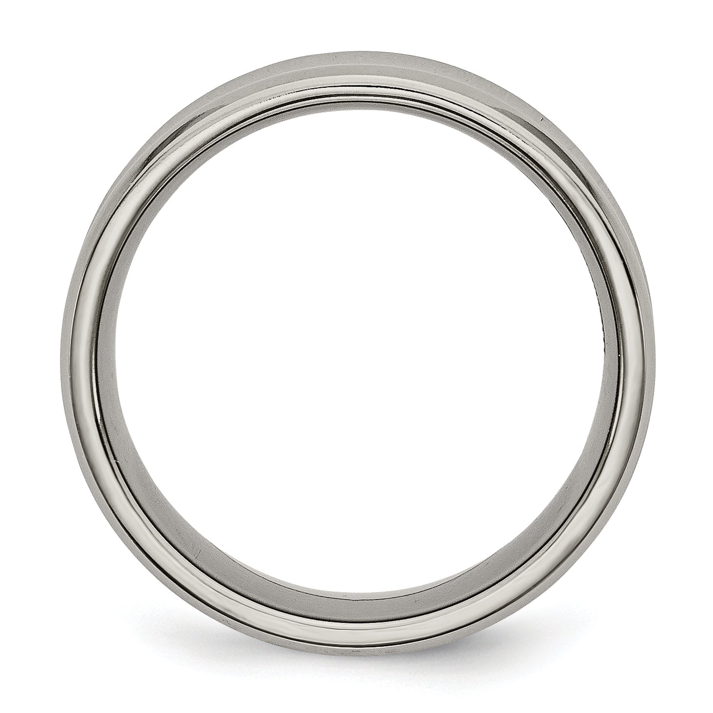Chisel Titanium Polished Concave 8mm Beveled Edge Band Secondary image