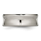 Chisel Titanium Polished Concave 8mm Beveled Edge Band