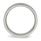 Titanium Polished and Textured 6mm Band