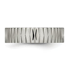 Titanium Polished and Textured 6mm Band