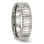 Titanium Polished and Textured 6mm Band