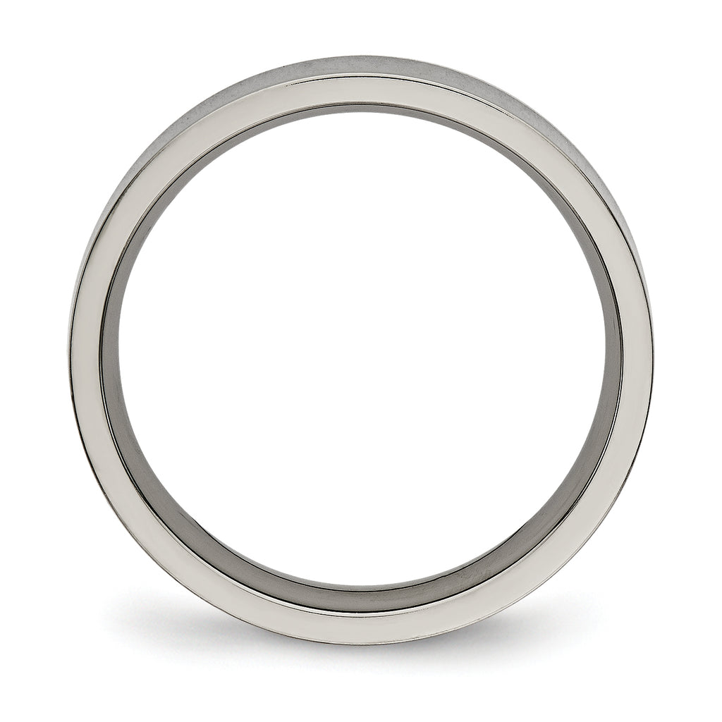 Chisel Titanium Polished 4mm Flat Comfort Fit Band