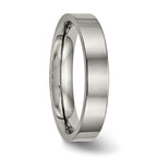 Chisel Titanium Polished 4mm Flat Comfort Fit Band