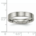 Chisel Titanium Polished 4mm Flat Comfort Fit Band