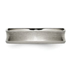 Chisel Titanium Brushed and Polished Concave 6mm Beveled Edge Band
