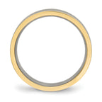 Chisel Titanium Polished Yellow IP-plated 5mm Grooved Comfort Fit Band