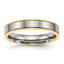 Chisel Titanium Polished Yellow IP-plated 5mm Grooved Comfort Fit Band