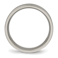 Titanium Polished 5mm Grooved Comfort Fit Band