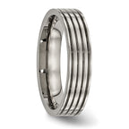Titanium Polished 5mm Grooved Comfort Fit Band
