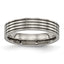 Titanium Polished 5mm Grooved Comfort Fit Band