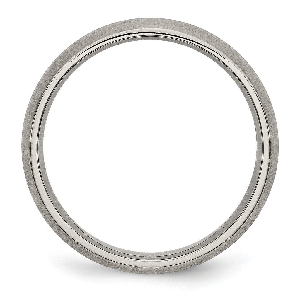 Chisel Titanium Brushed Center 6mm Grooved Band