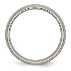 Chisel Titanium Brushed Center 6mm Grooved Band