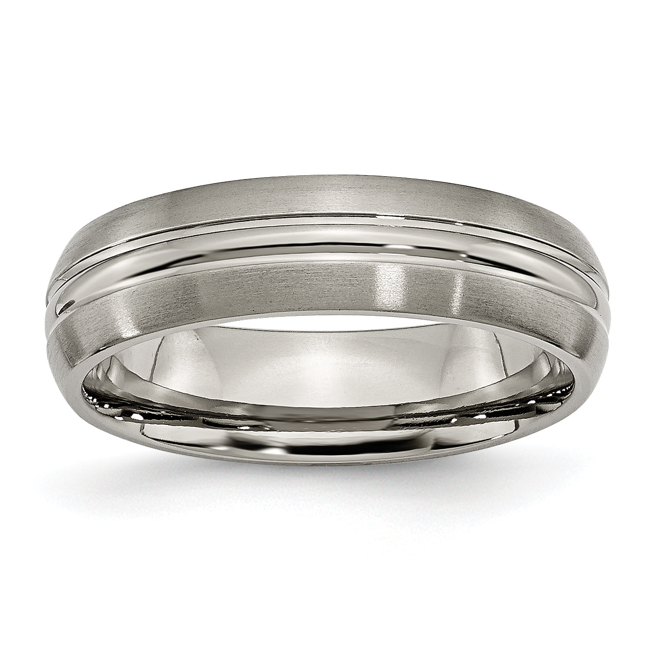Chisel Titanium Brushed Center 6mm Grooved Band Main image
