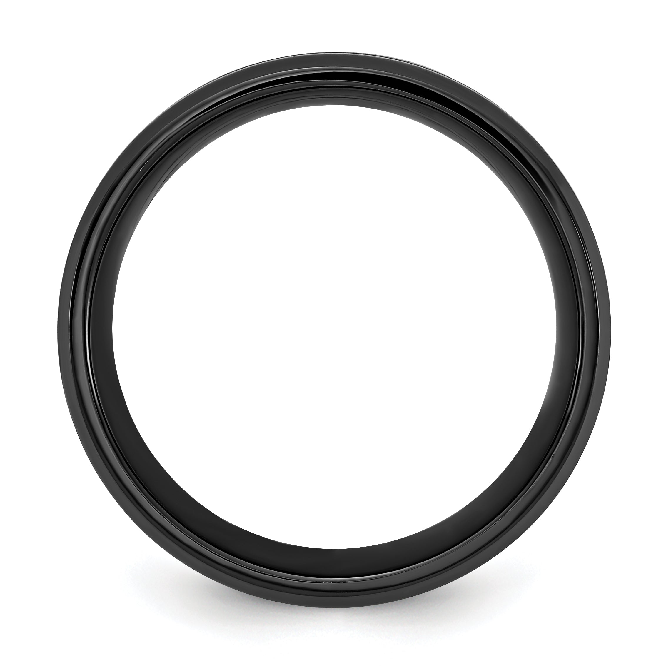 Chisel Black Titanium Brushed with Polished Blue IP-plated Center 8mm Band Secondary image