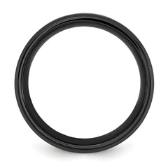 Chisel Black Titanium Brushed with Polished Blue IP-plated Center 8mm Band