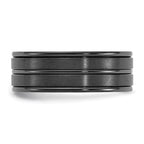 Chisel Titanium Black IP-plated Brushed and Polished 8mm Band