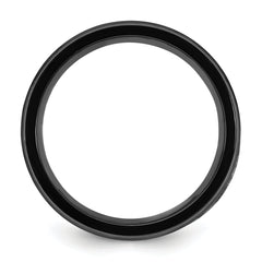 Chisel Titanium Black IP-plated Mother of Pearl Inlay 8mm Band