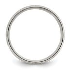 Chisel Titanium Polished Grooved Criss Cross Design 7mm Band