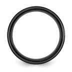 Chisel Black Titanium Polished with Grey Carbon Fiber Inlay 8.00mm Band