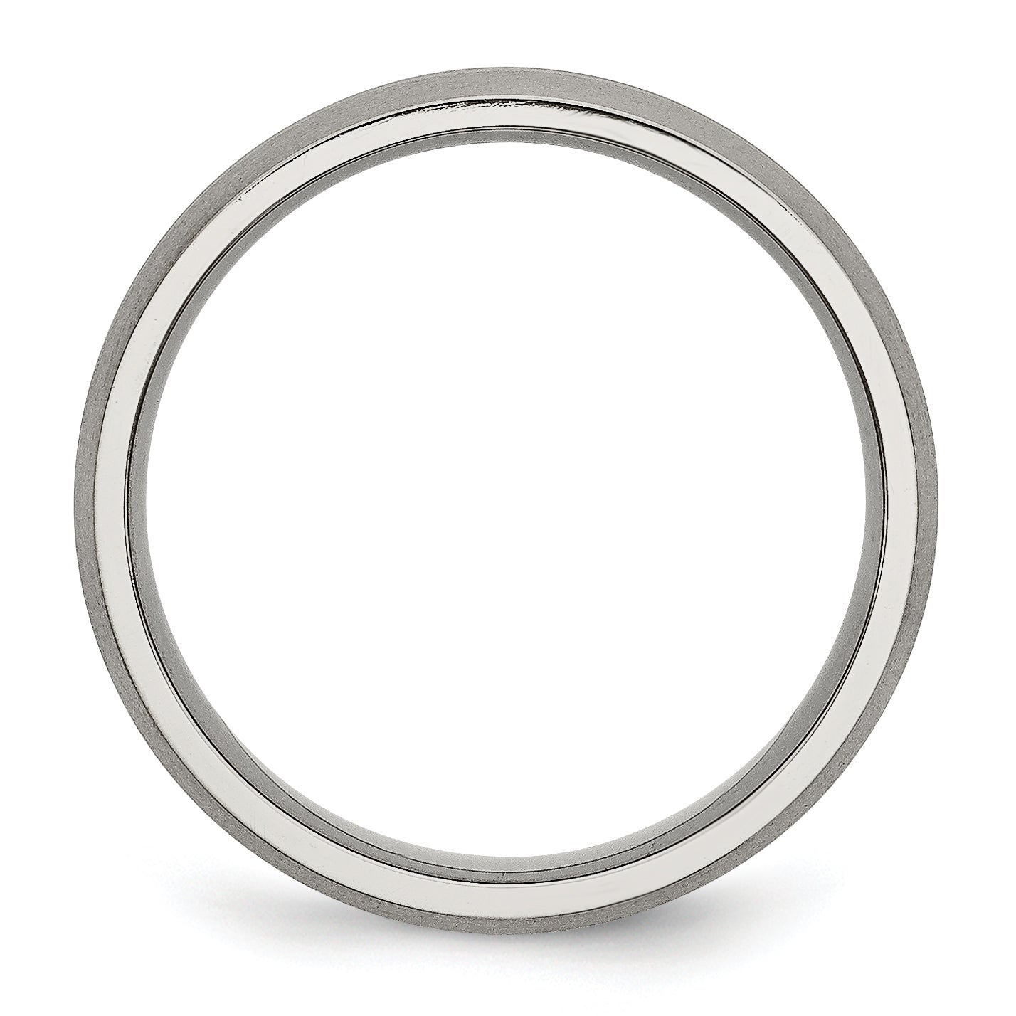 Chisel Titanium Brushed and Polished 6mm Grooved Band Secondary image