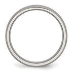 Chisel Titanium Brushed and Polished 6mm Grooved Band