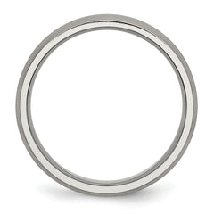 Chisel Titanium Brushed and Polished 6mm Grooved Band