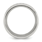 Chisel Titanium Polished with CZ 8mm Band