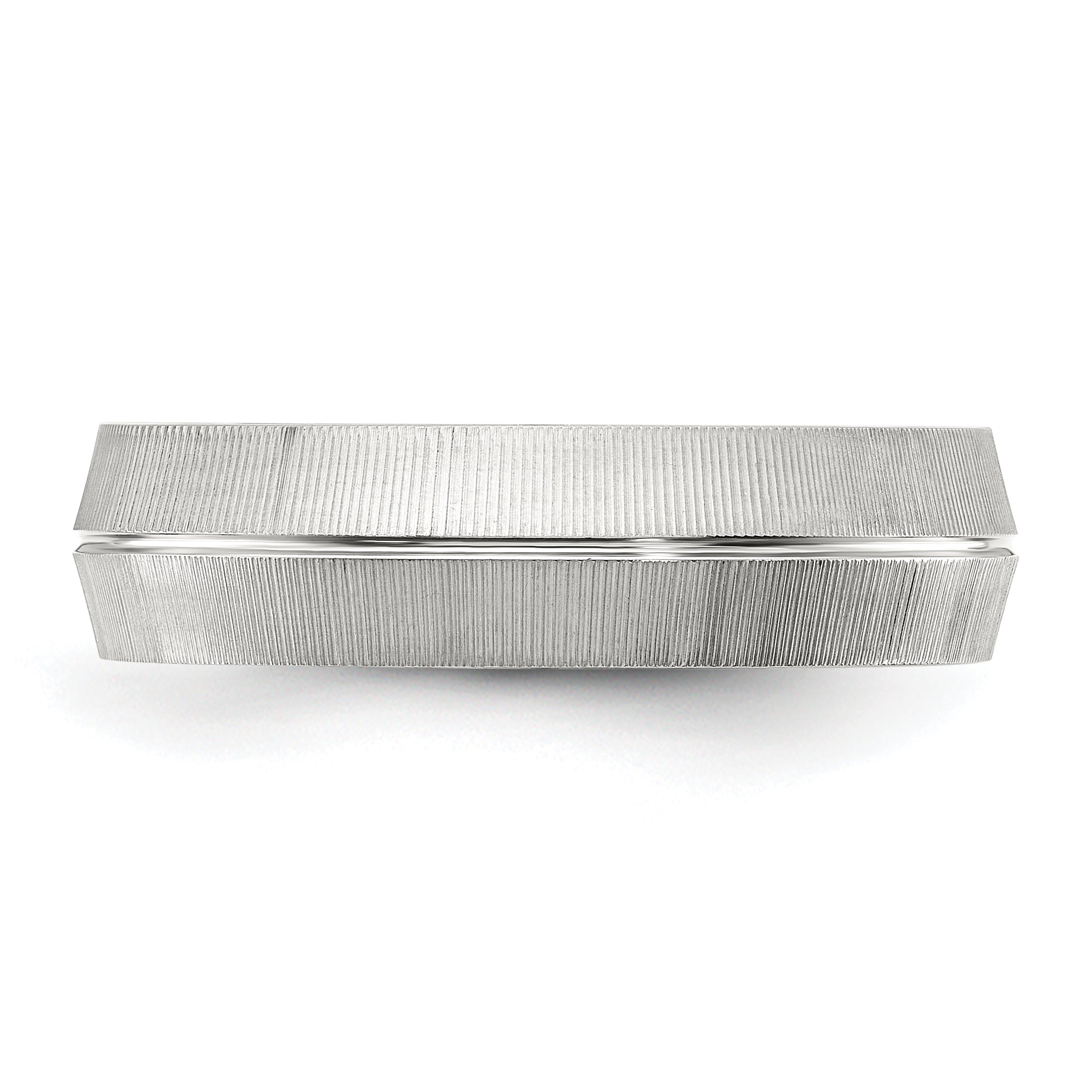 Chisel Titanium Polished and Textured 6mm Band