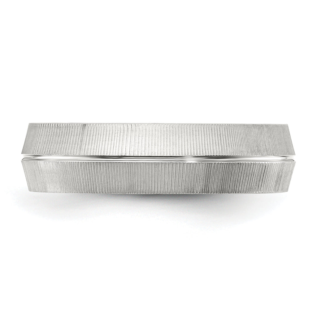 Chisel Titanium Polished and Textured 6mm Band