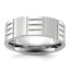 Chisel Titanium Brushed and Polished Grooved 8mm Band