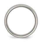 Chisel Titanium Brushed and Polished 10mm Grooved Band