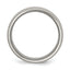 Chisel Titanium Brushed and Polished 10mm Grooved Band