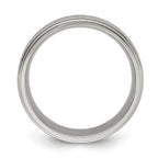 Chisel Titanium Polished Laser-cut Center 8mm Band