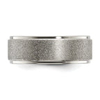 Chisel Titanium Polished Laser-cut Center 8mm Band