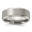 Chisel Titanium Polished Laser-cut Center 8mm Band