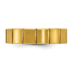Chisel Titanium Polished Yellow IP-plated Grooved 6mm Band