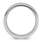 Chisel Titanium Polished with Brushed Center 8mm Band