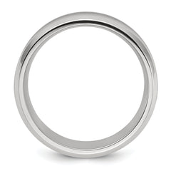 Chisel Titanium Polished with Brushed Center 8mm Band