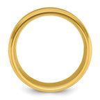 Chisel Titanium Polished Yellow IP-plated Brushed Center 8mm Band