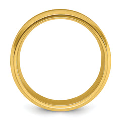 Chisel Titanium Polished Yellow IP-plated Brushed Center 8mm Band