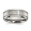 Chisel Titanium Polished with CZ 8mm Band
